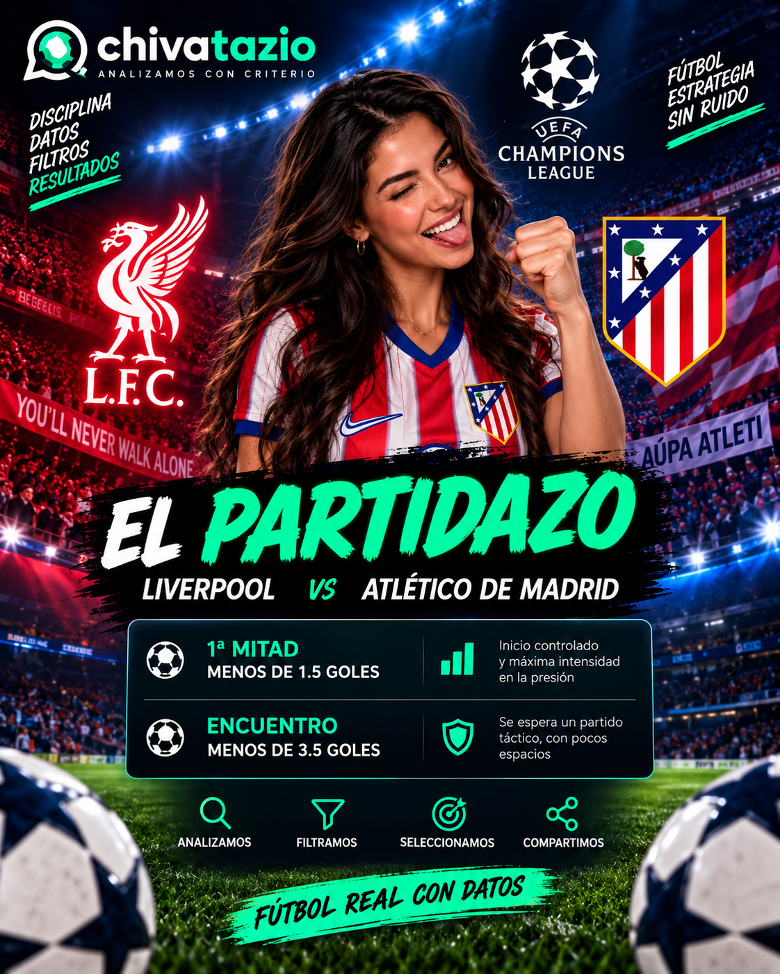 Liverpool vs Atlético de Madrid: análisis y datos del partidazo